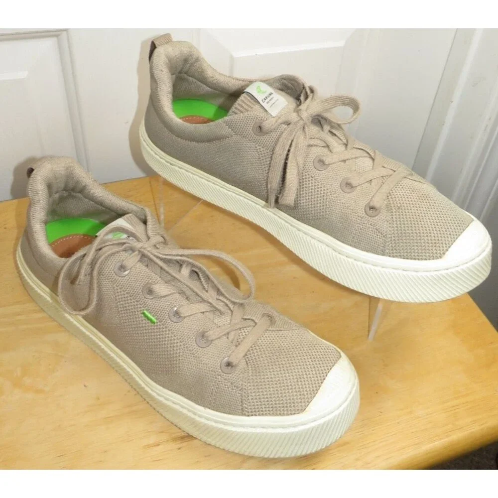 Cariuma IBI Low Knit Sneakers Sand Men's Size US 12.5/EU 46 Casual Shoes